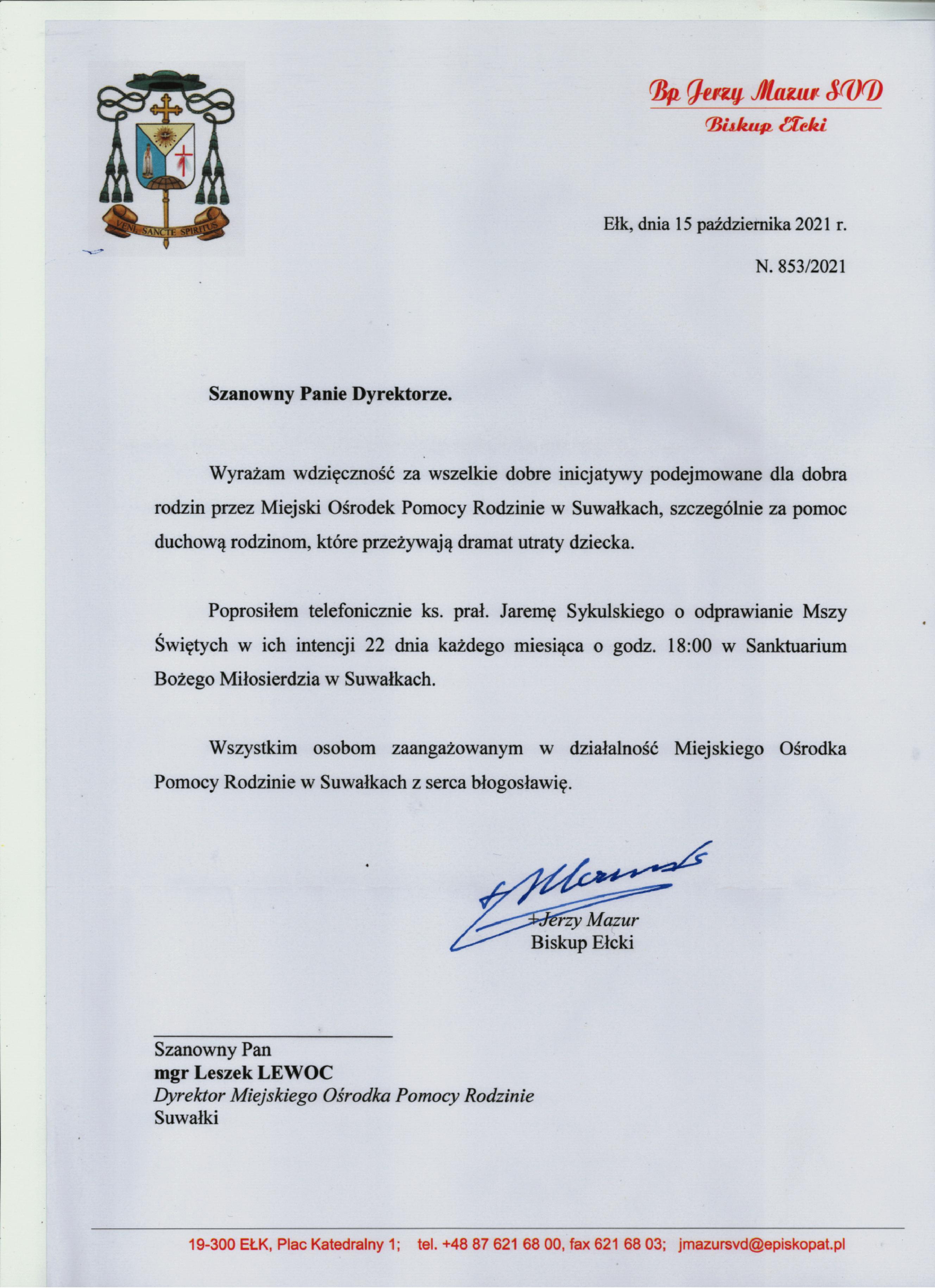Biskup Jerzy Mazur